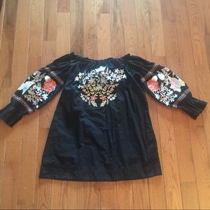Free People off the shoulder embroidered dress